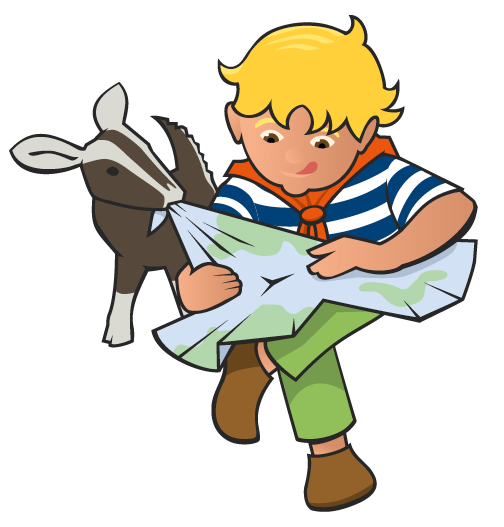 Kebulan-Figur-Karte-studieren